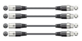 4x câbles audio DMX / XLR (6M)